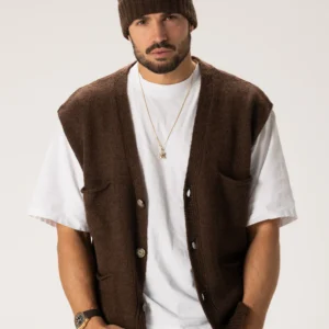 SHOJI VEST IN BROWN